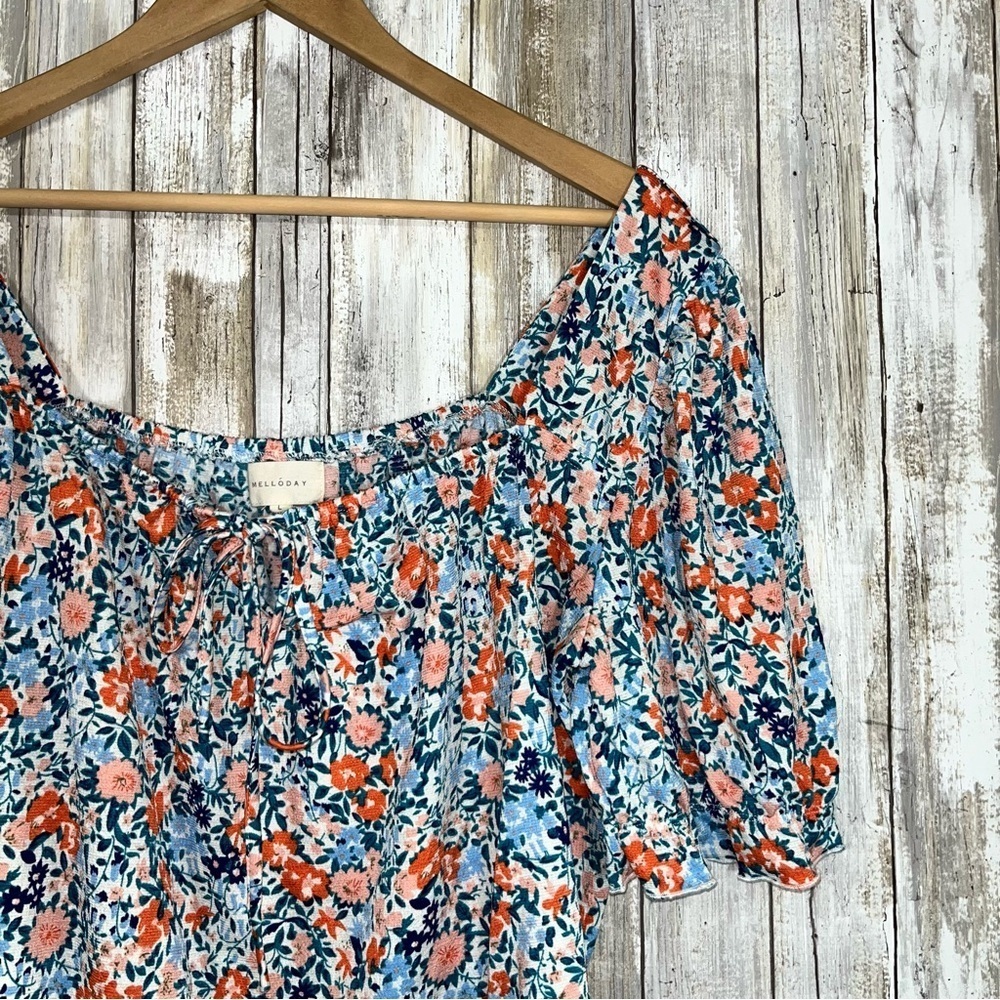 Melloday Square Neck Floral Blouse - Picture 3 of 5